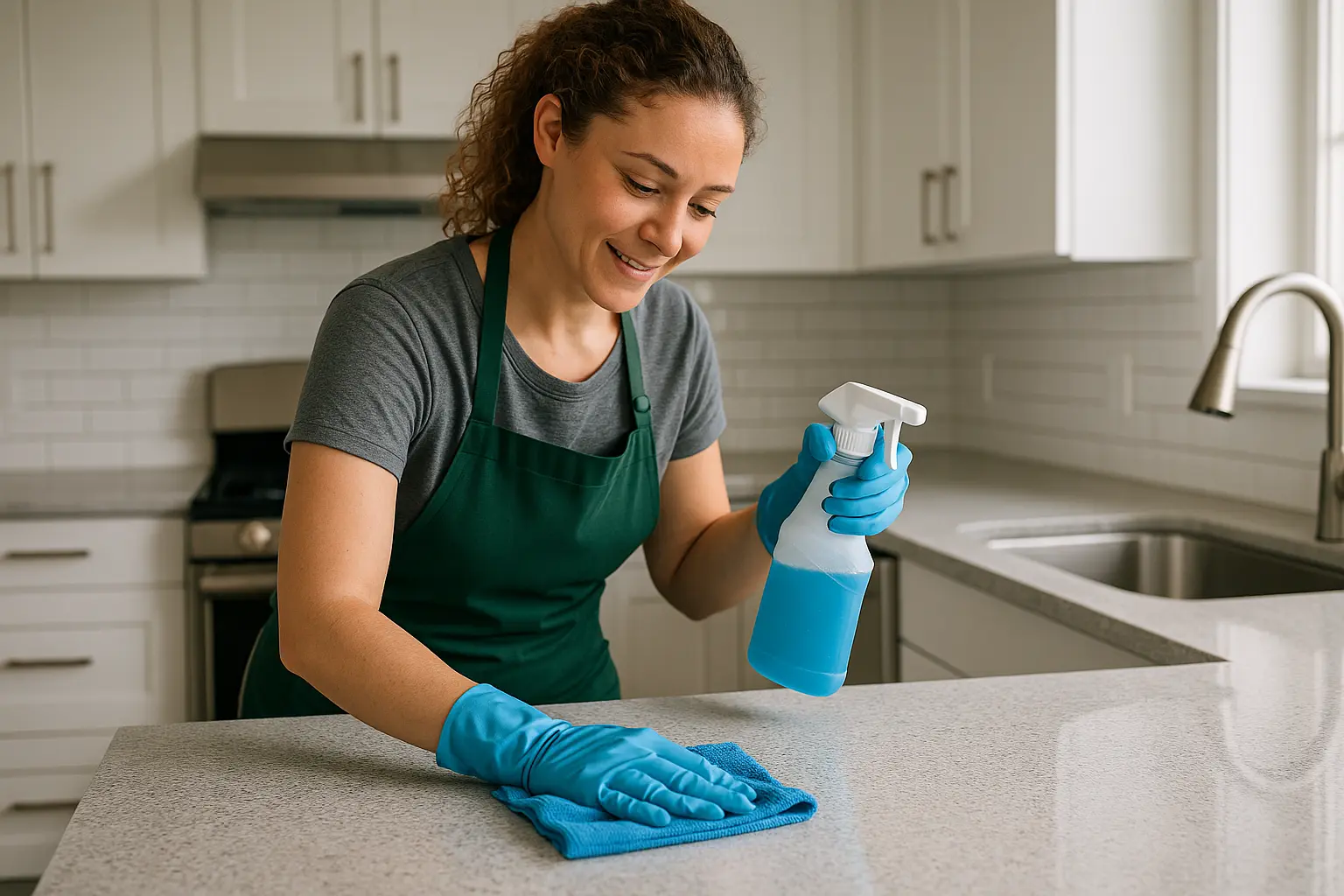 Cleaning an empty apartment in Miami